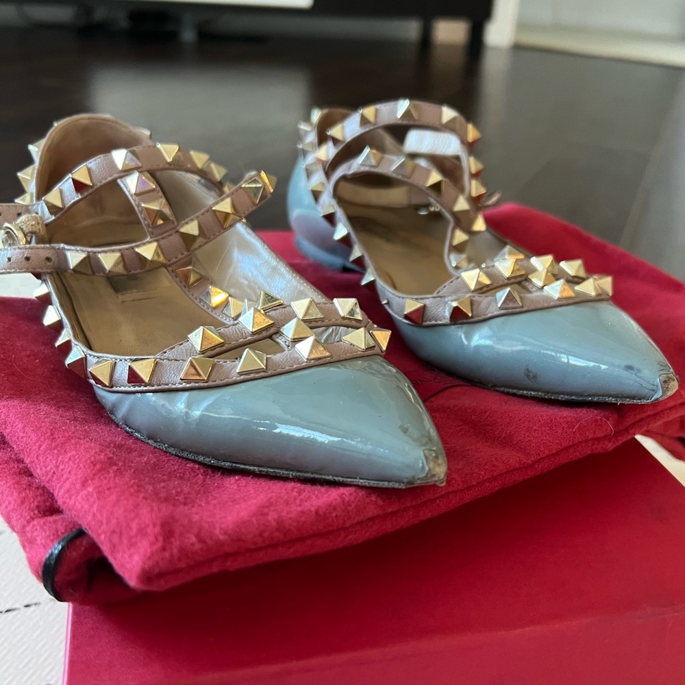 Valentino Rockstud Cage Flats - 35